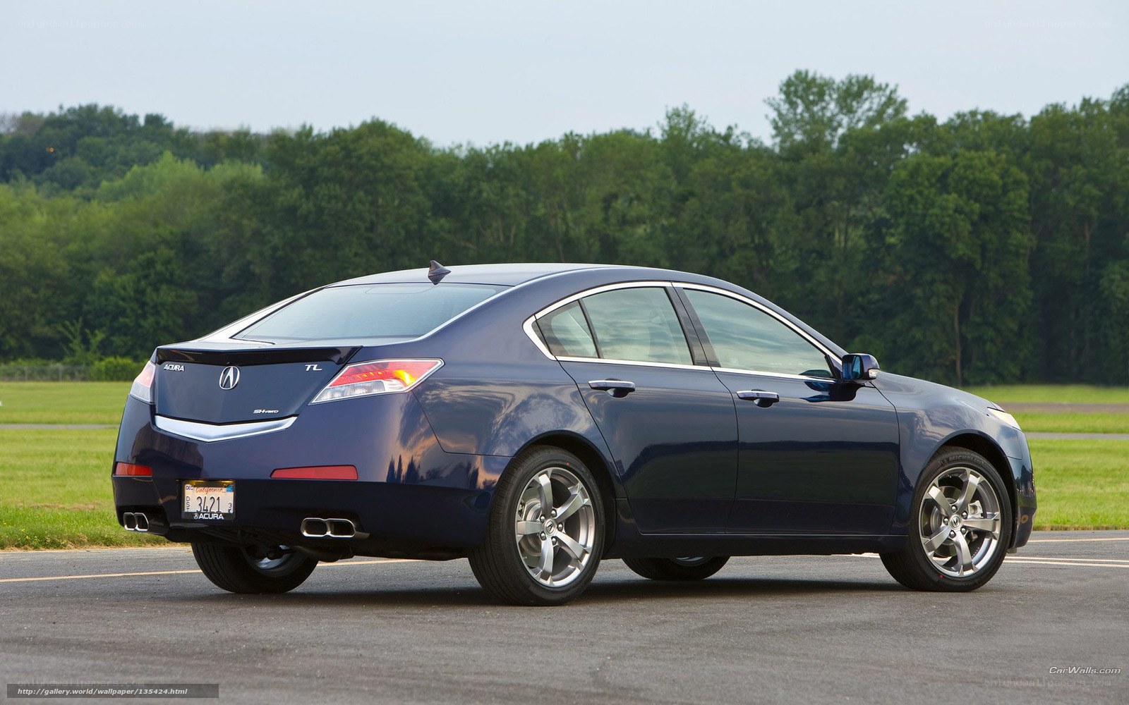 Blue Acura TL sedan