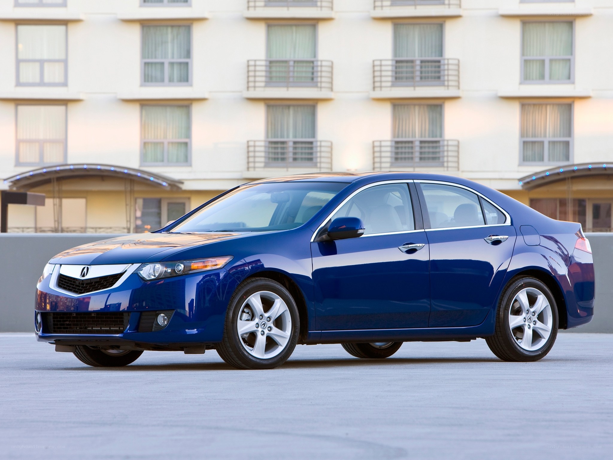 blue acura tsx sedan
