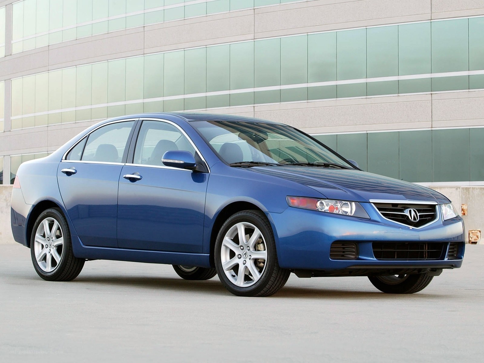 Blue Acura TSX sedan