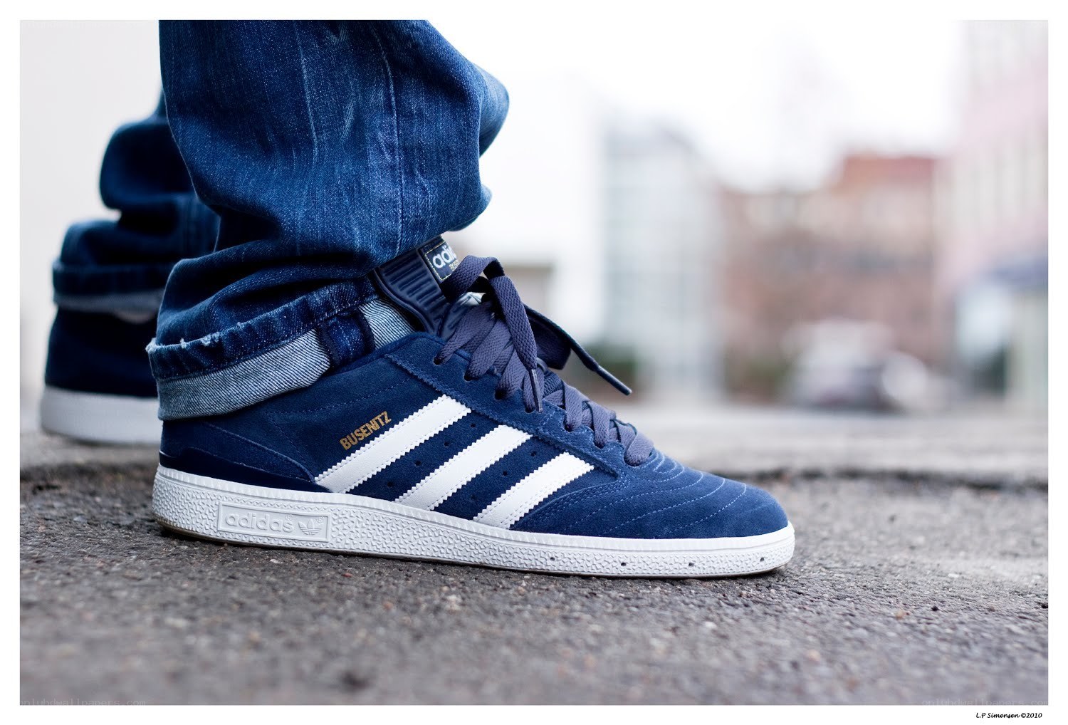 blue adidas sneakers