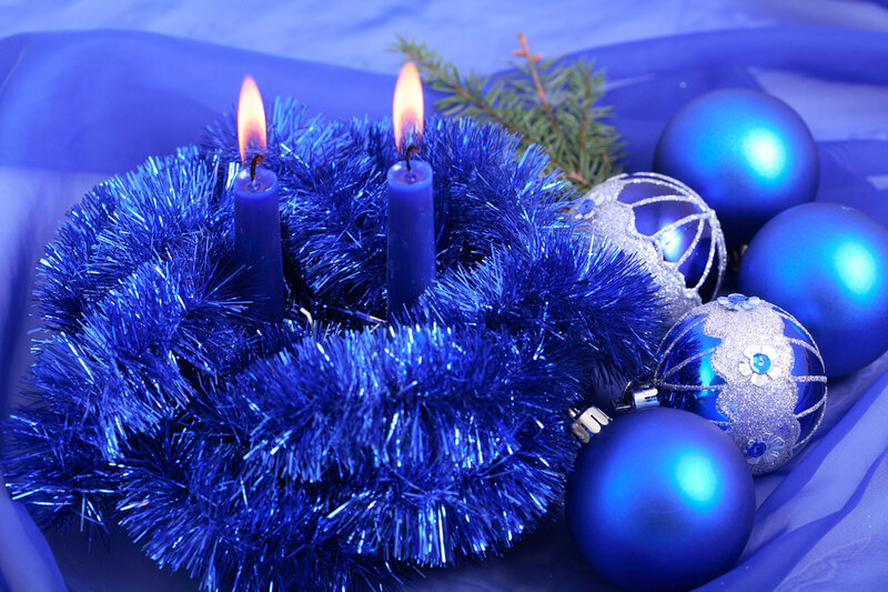 Blue Advent Wreath — Festive