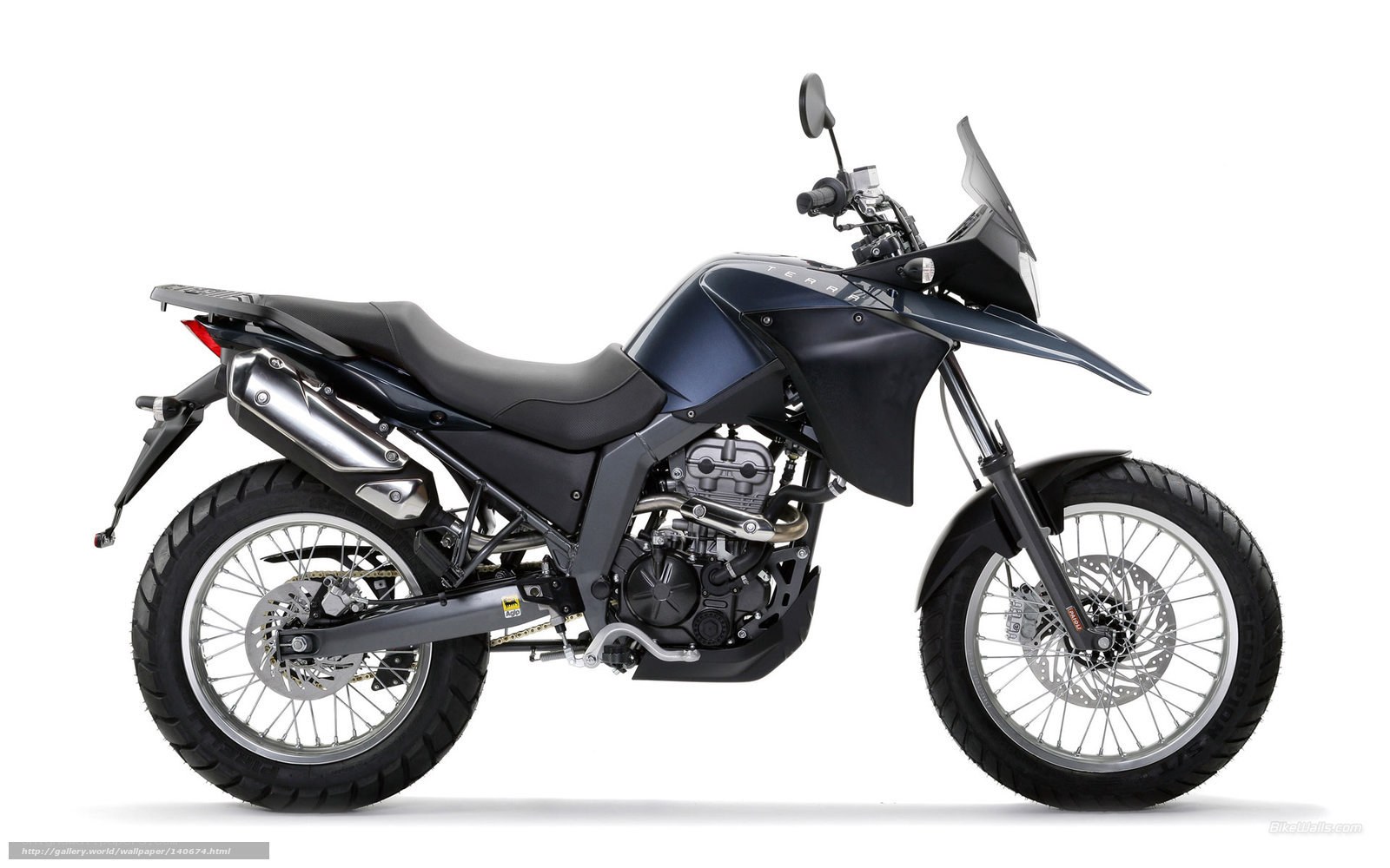 blue adventure motorcycle
