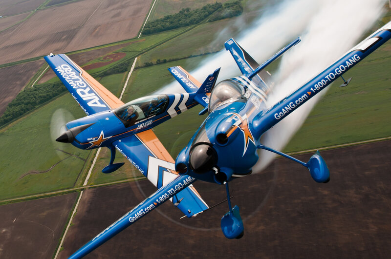 Blue Aerobatic Planes