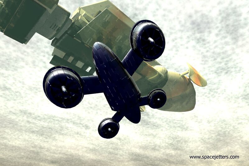 Blue Aircraft in Flight