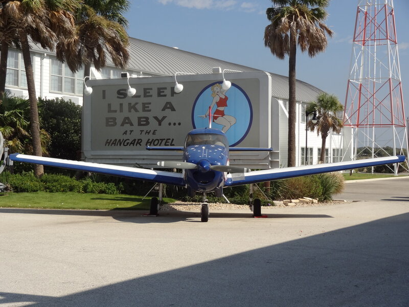 Blue Airplane in Front