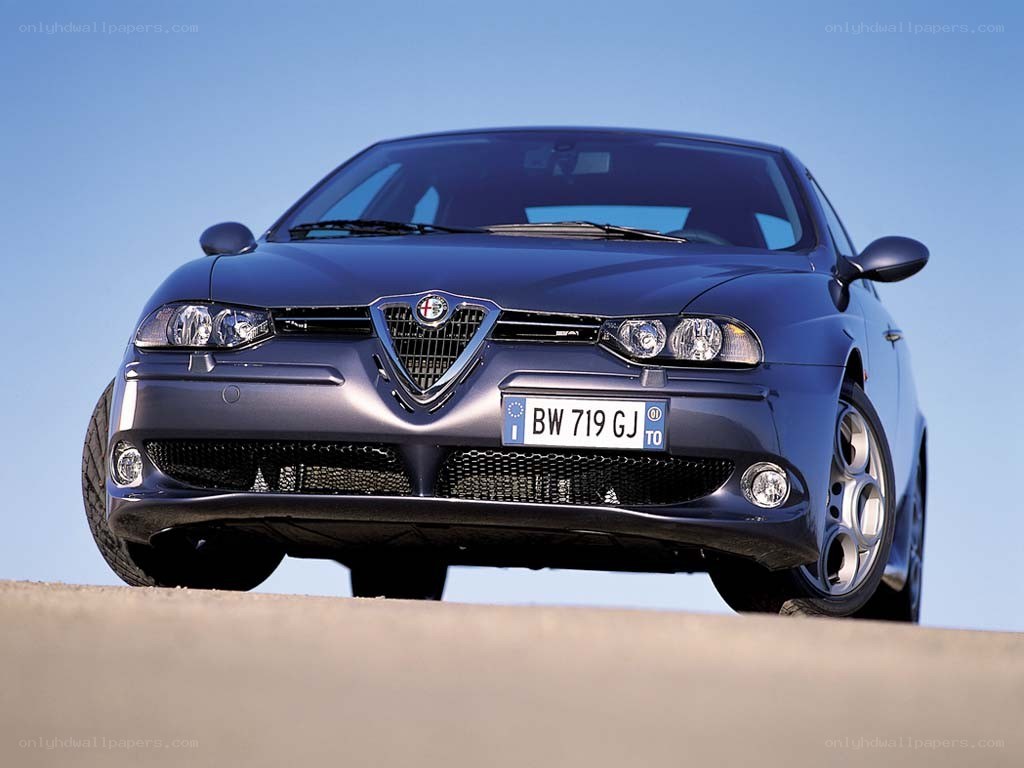 blue alfa romeo car