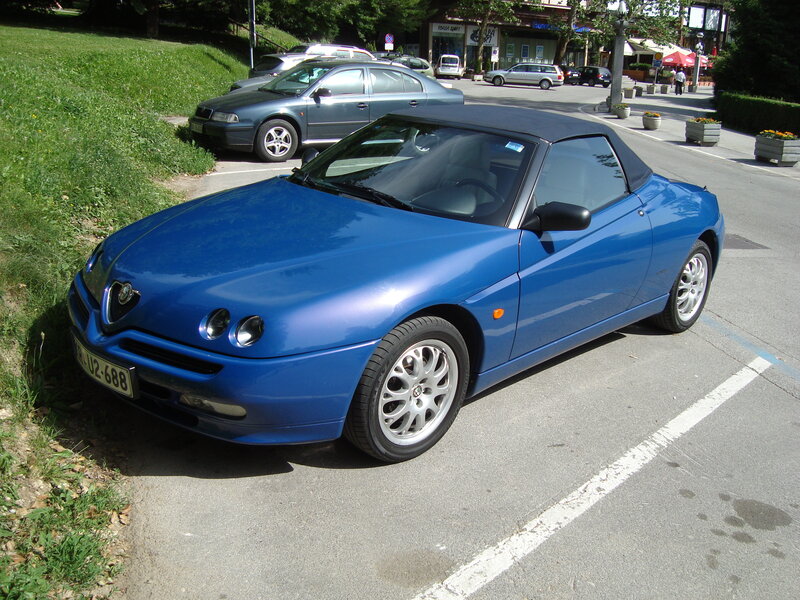 blue alfa Romeo convertible