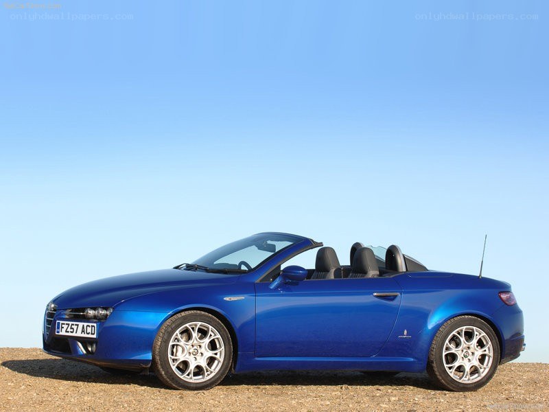 blue alfa romeo spider