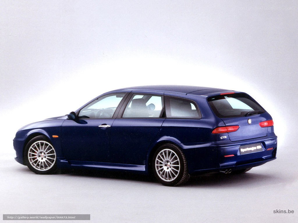 blue alfa romeo station wagon