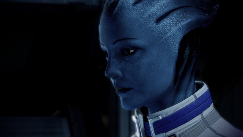 blue alien character in profile