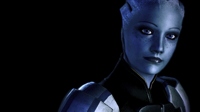 blue alien character portrait