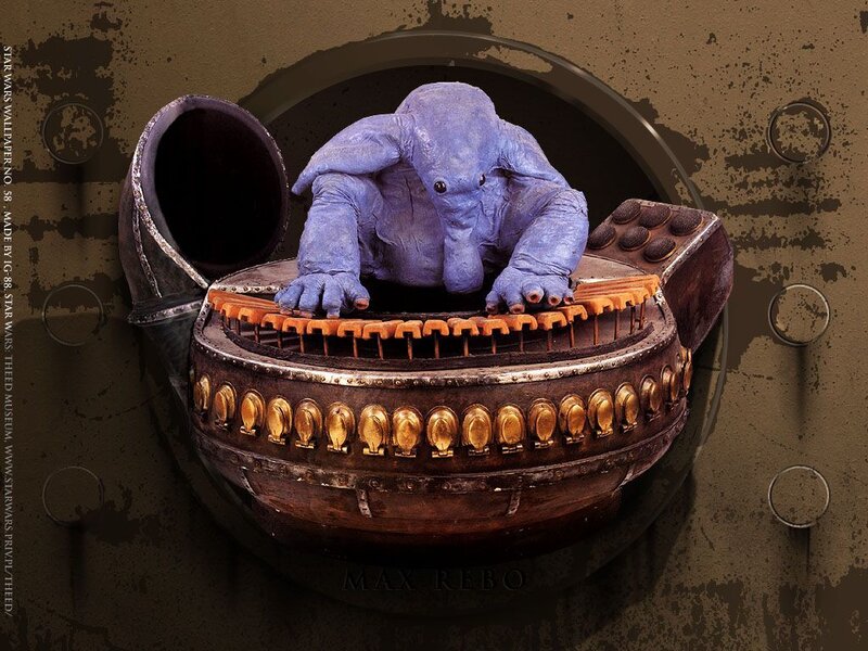 Blue Alien Creature — Brown