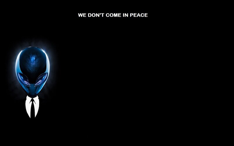 Blue Alien Head — Black