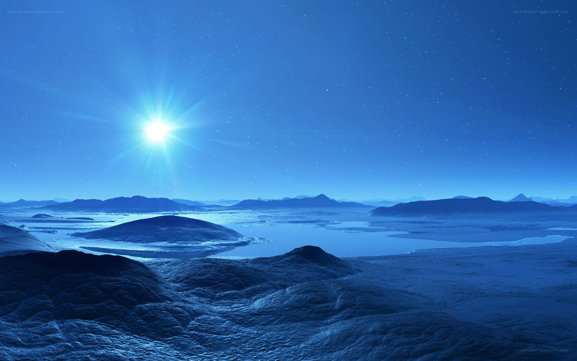 blue alien landscape