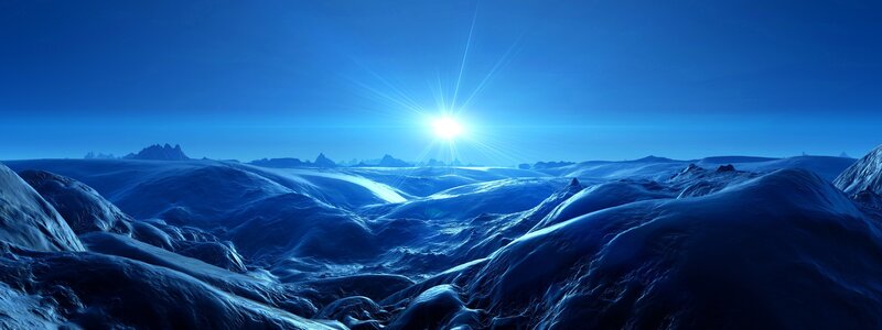 Blue Alien Landscape — Serene