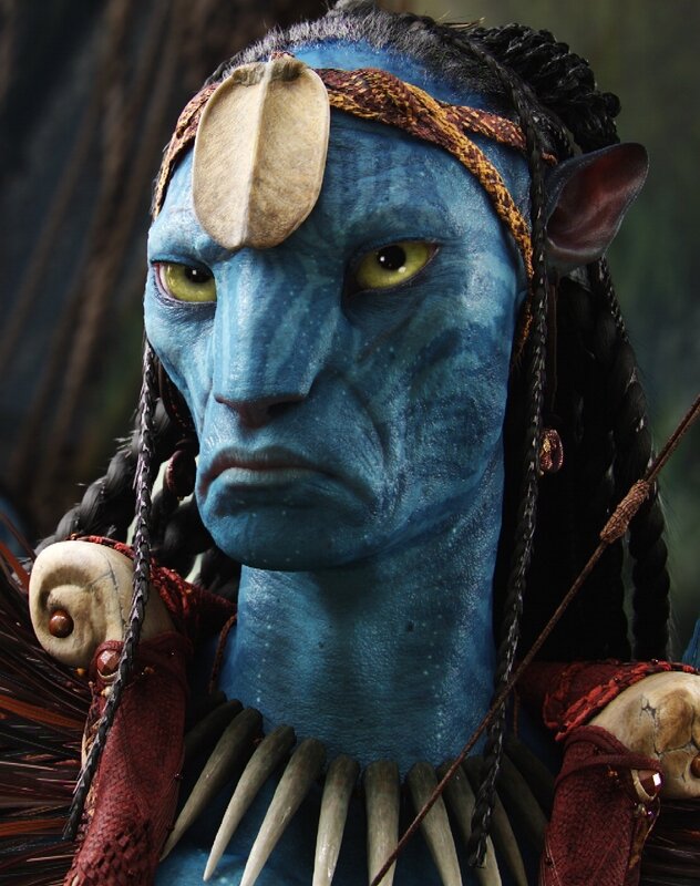Blue Alien Warrior — Serious