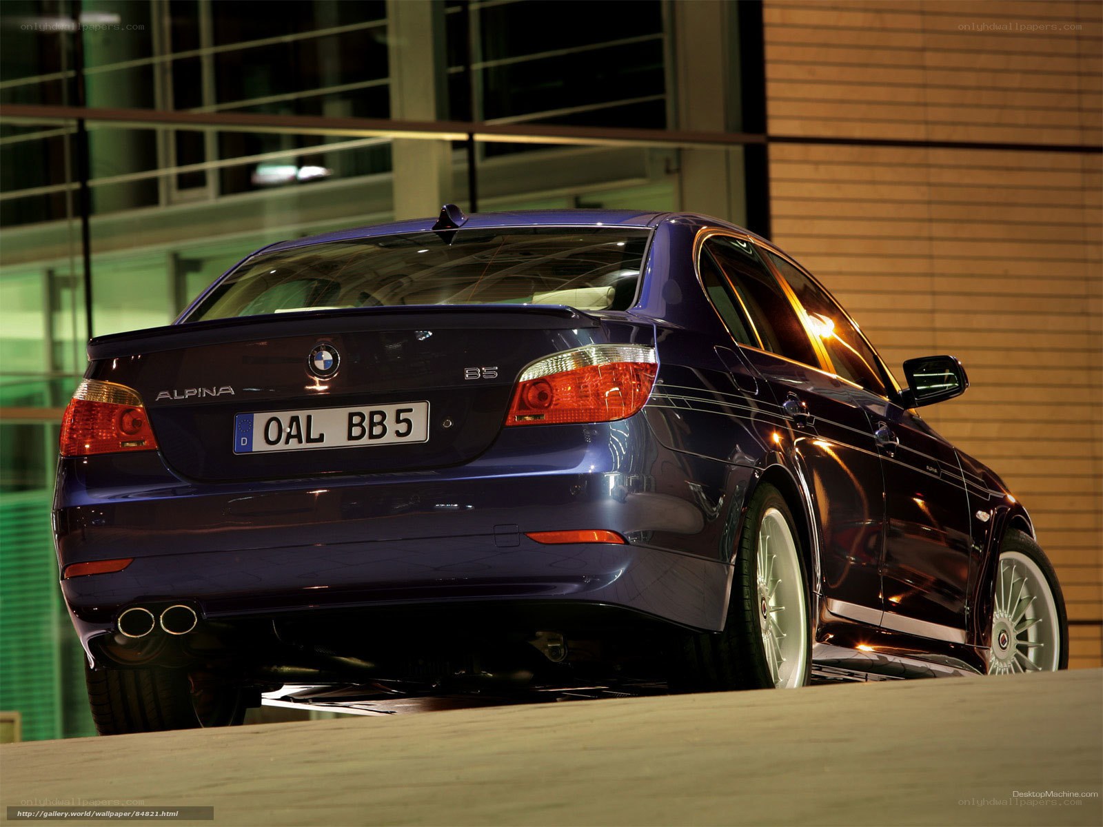 Blue Alpina B5 sedan