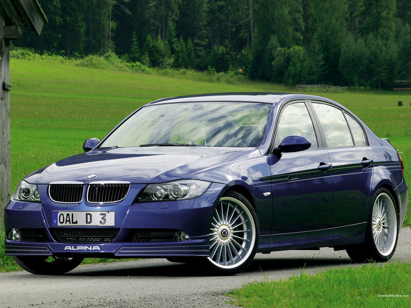Blue Alpina BMW sedan