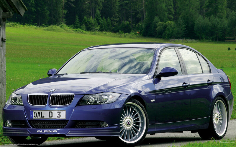 Blue Alpina BMW sedan