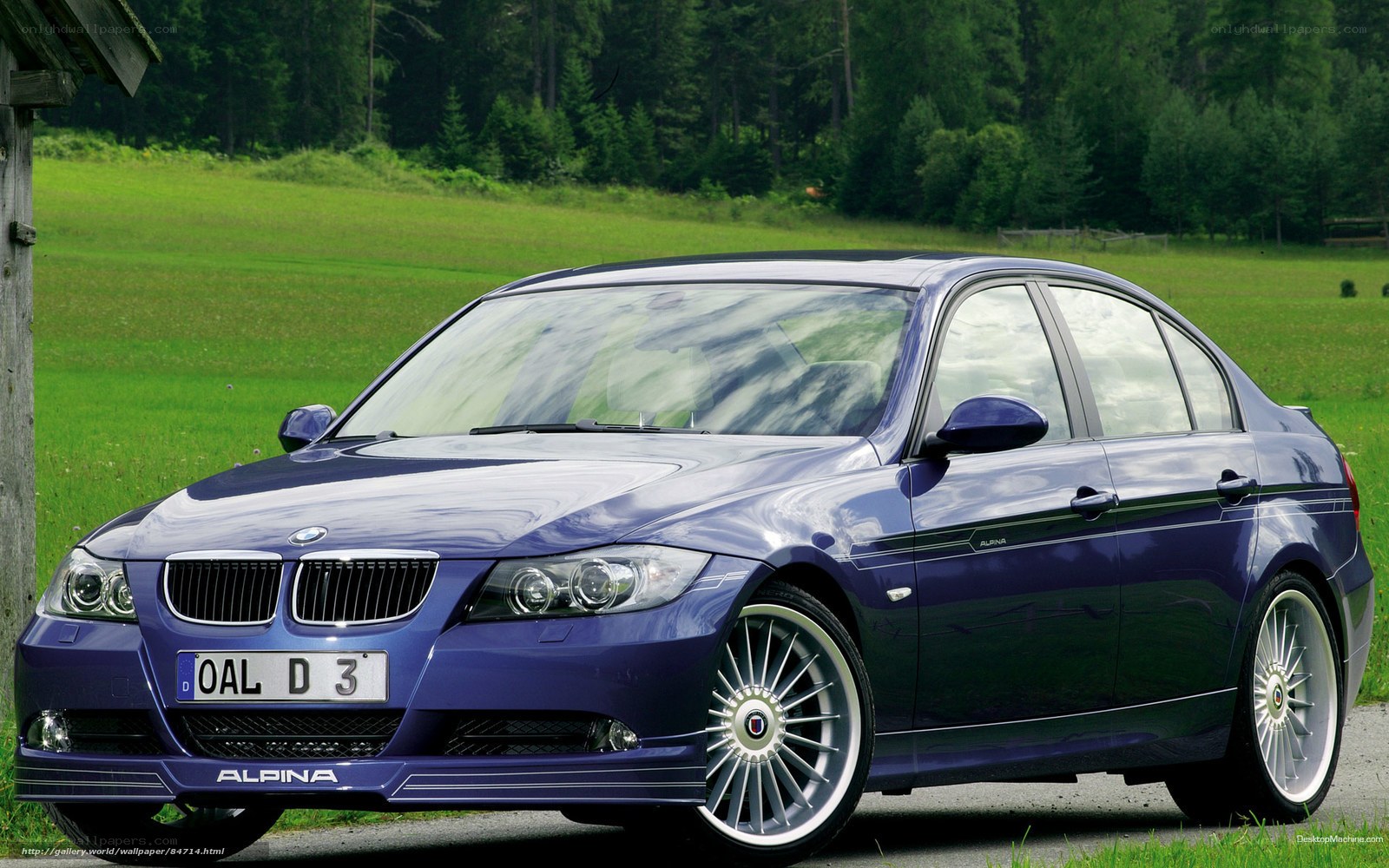 Blue Alpina BMW sedan