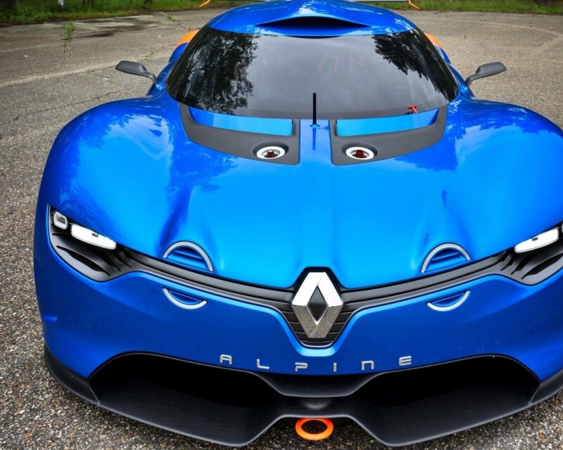 blue alpine sports car