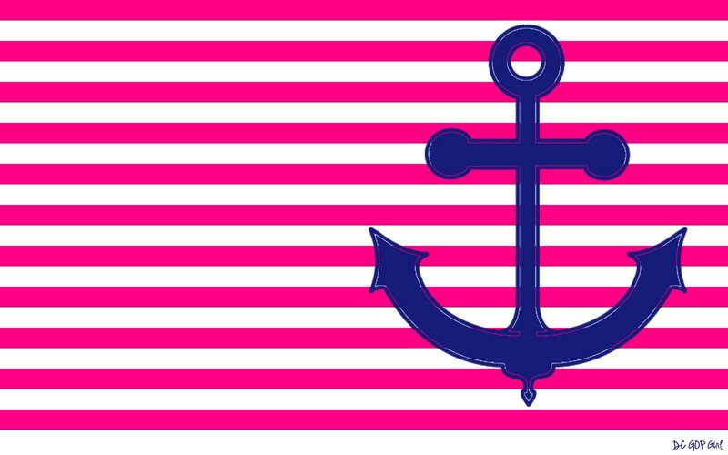 Blue Anchor on Stripes