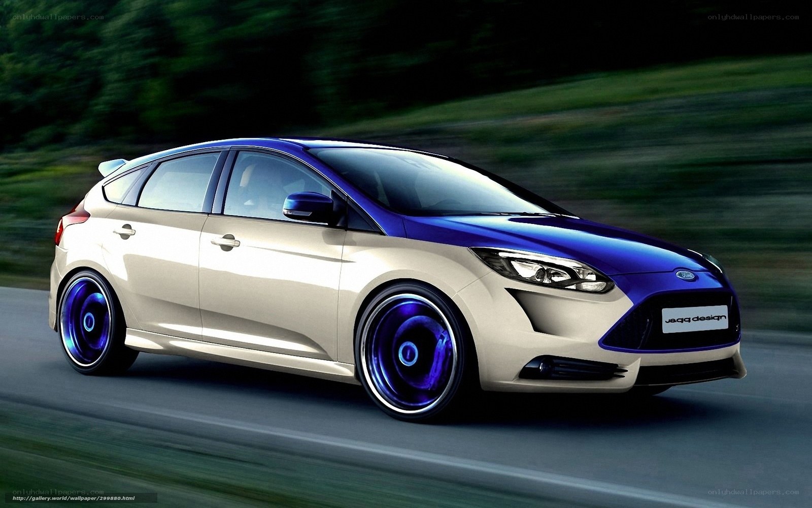 blue and beige car in motion