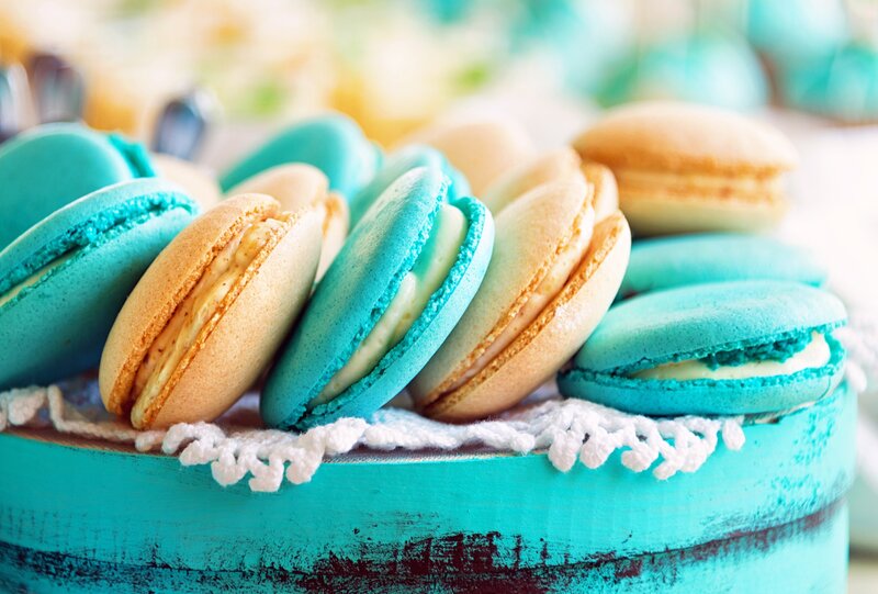 Blue and Beige Macarons — Turquoise, Calm