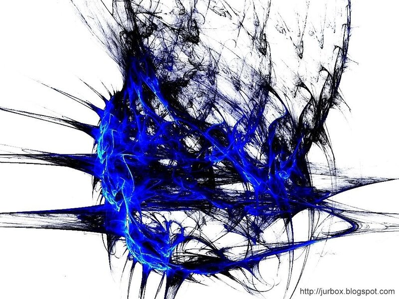 blue and black abstract fractal