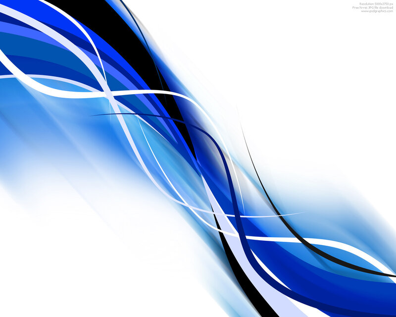 Blue and Black Abstract Lines — Dynamic, White Lines