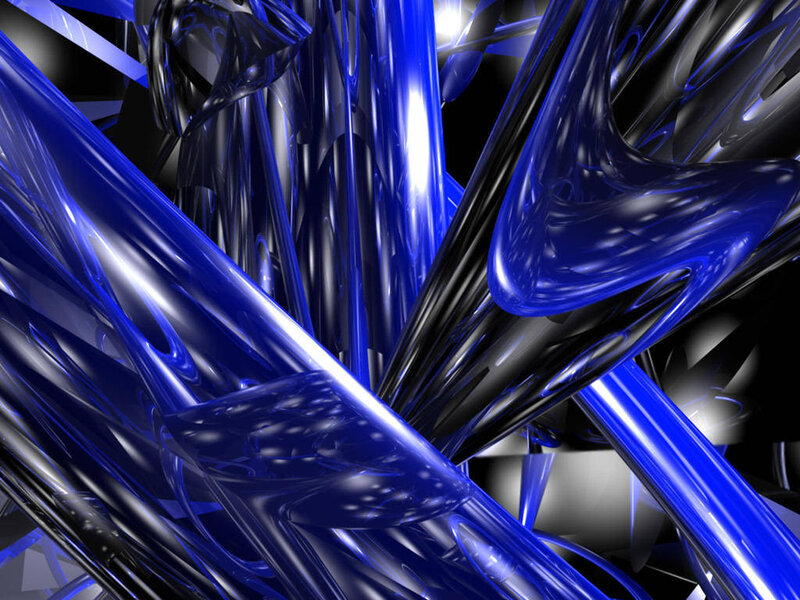 Blue and Black Abstract Shapes — Dynamic
