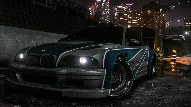 Blue and Black BMW Car