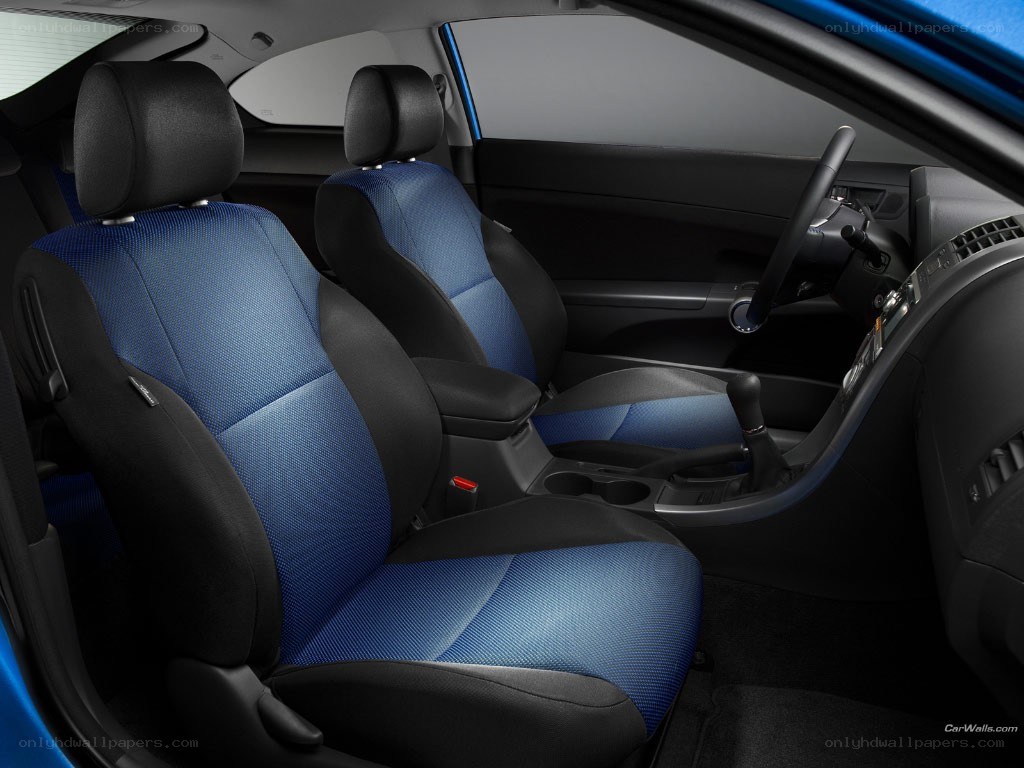 blue and black car interior