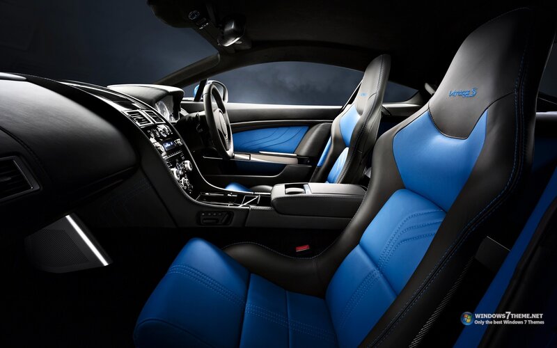blue and black car interior