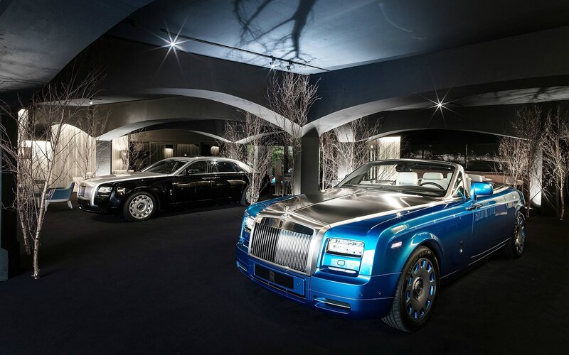 Blue and Black Cars