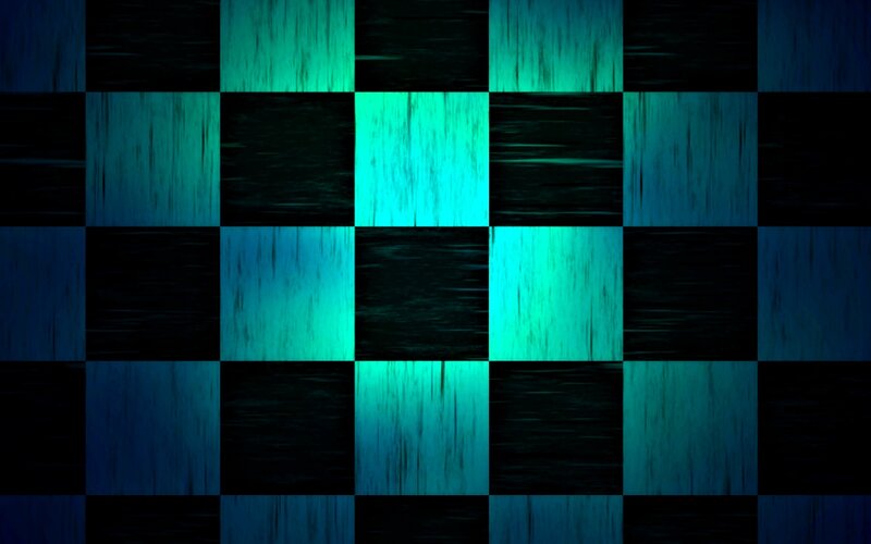 Blue and Black Checkered Pattern — Dark