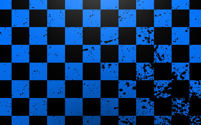Blue and Black Checkered Pattern — Gritty