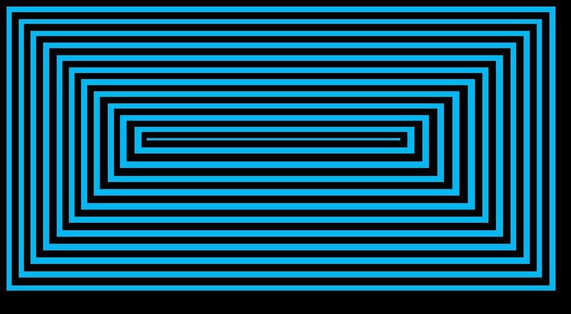 blue and black concentric rectangles
