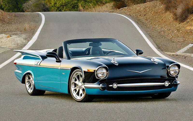 Blue and Black Convertible Car — Dynamic