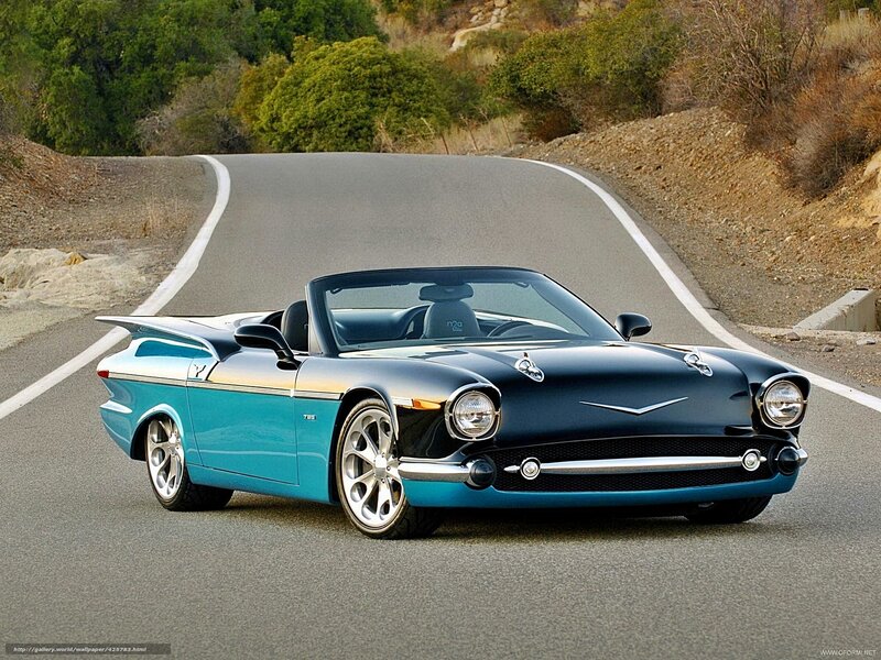 Blue and Black Convertible Car — Serene, Afternoon, Photograph, Road