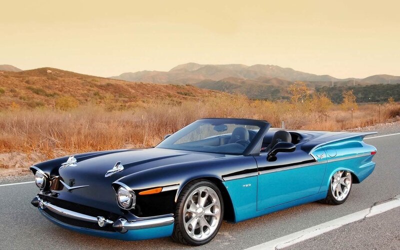 Blue and Black Convertible Car — Serene