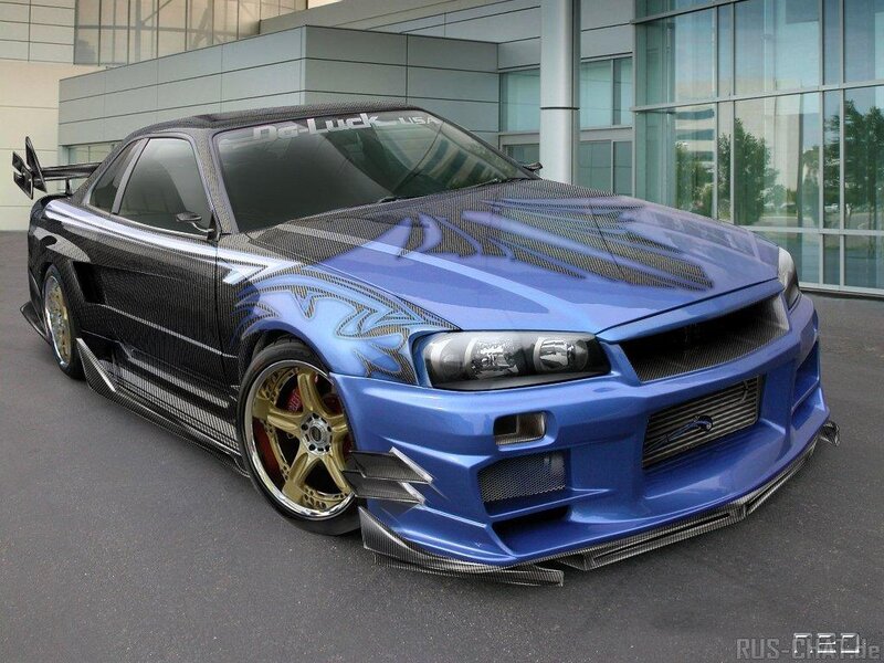 blue and black custom sports car