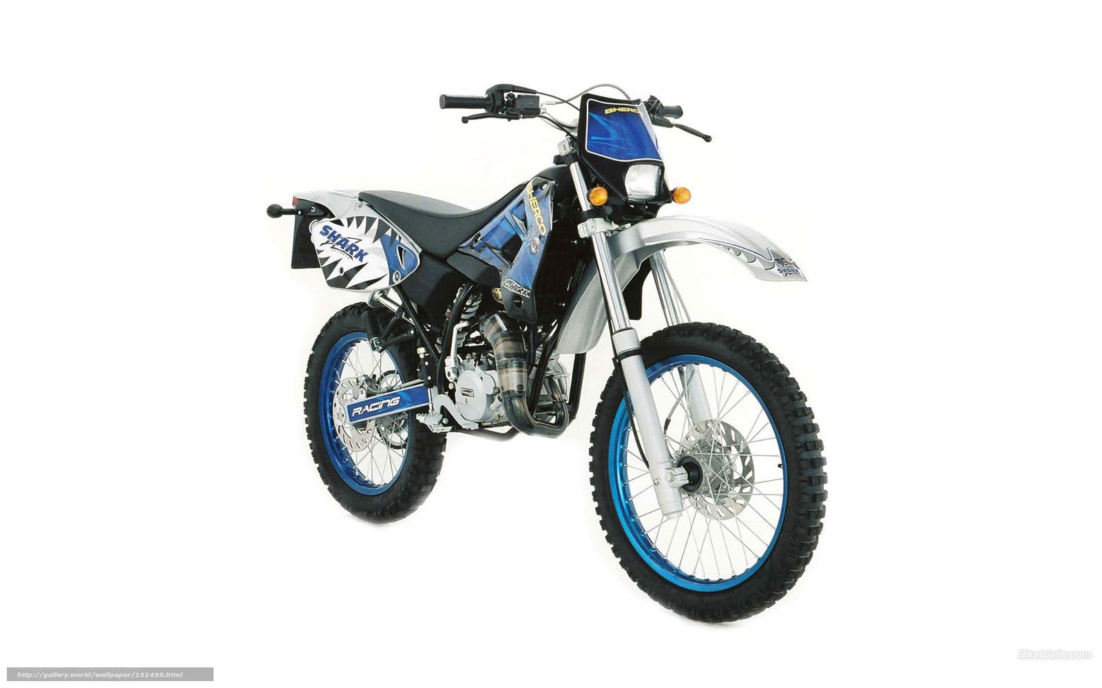 blue and black dirt bike
