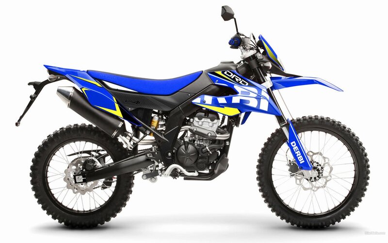 blue and black dirt bike