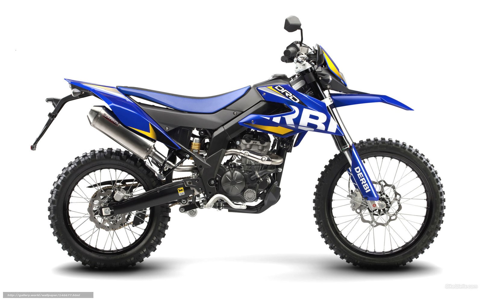 blue and black dirt bike