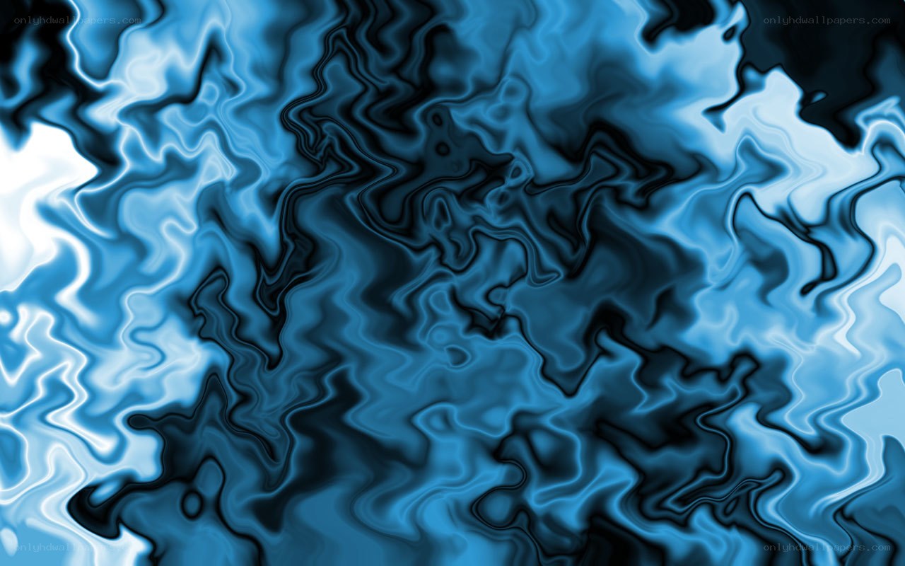 blue and black fluid swirls