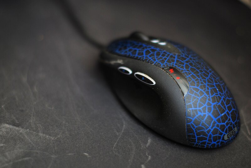 Blue and Black Gaming Mouse