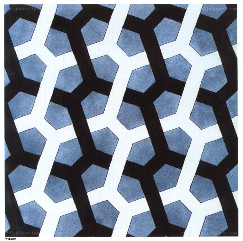 blue and black geometric pattern