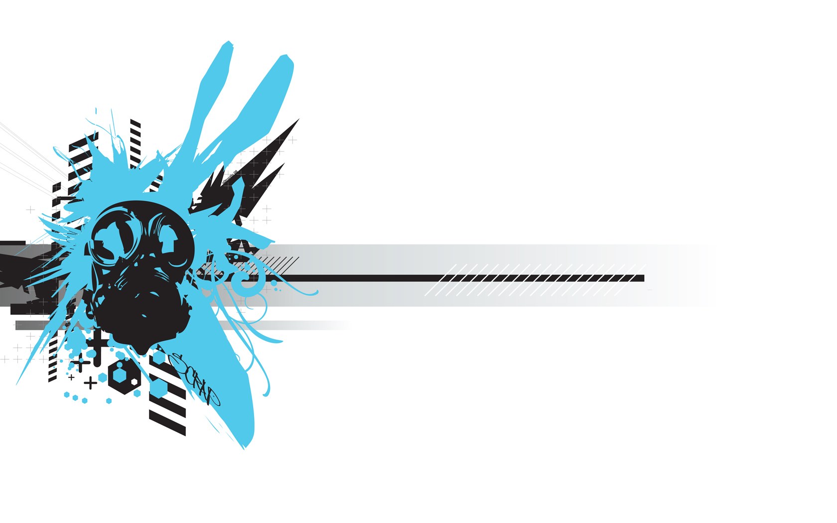blue and black graffiti design