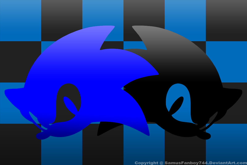 Blue and Black Hedgehog Silhouettes